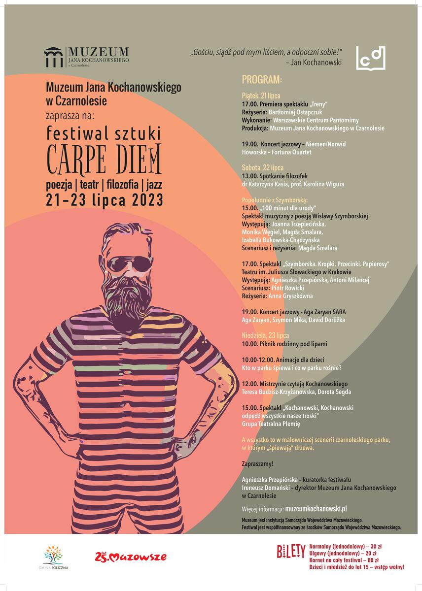 Festiwal Sztuki CARPE DIEM Poezja. Teatr. Filozofia. Jazz. 21-23 lipca 2023