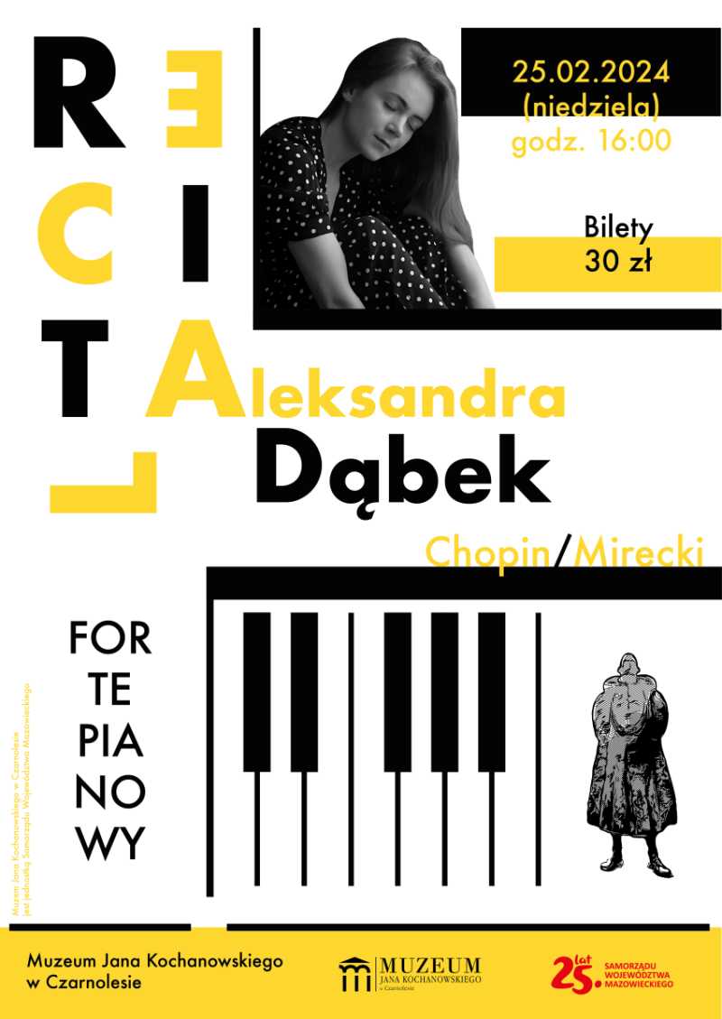 Recital fortepianowy | ALEKSANDRA DĄBEK | "CHOPIN i MIRECKI" | 25.02.2024